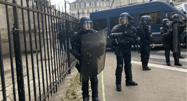 Nantes CRS Police Manifestation | Image d'illustration - @NantesInfo44