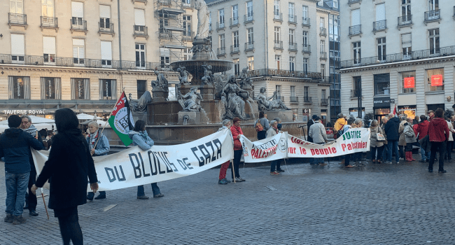 Rassemblement lundi 30 octobre à Nantes pour demander un cessez-le-feu immédiat à Gaza | (T.L. - Nantes Info)