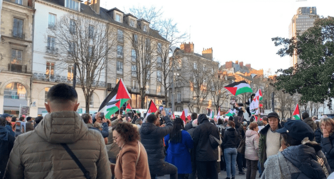 Manifestation pour un cessez-le-feu à Gaza ce samedi 16 décembre | (T.L. - INF Nantes)