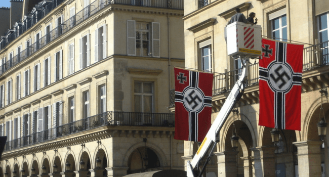 drapeau nazi paris rue rivoli